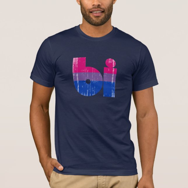 BISEXUELL PERSON 2 distressed.png Tee Shirt (Framsida)