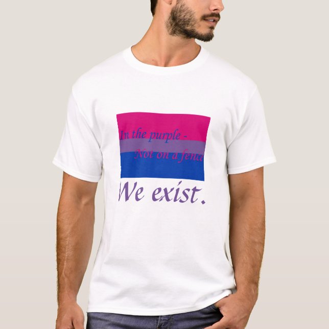 Bisexuell person finns t shirt (Framsida)