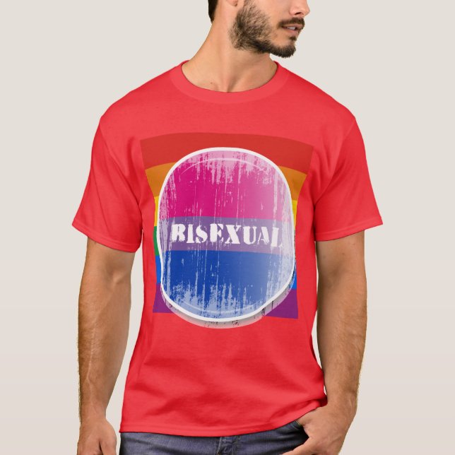 Bisexuell person knäppas distressed.png tröja (Framsida)