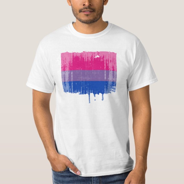 BISEXUELL PRIDE BEDRÖVAD DESIGN TRÖJA (Framsida)