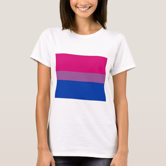 Bisexuell Pride (Bi-flagg) T Shirt (Framsida)