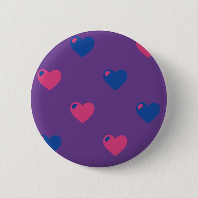 Bisexuell Pride-hjärta-knapp Knapp (Framsida)