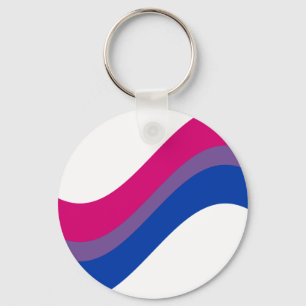 Bisexuell pride nyckelring