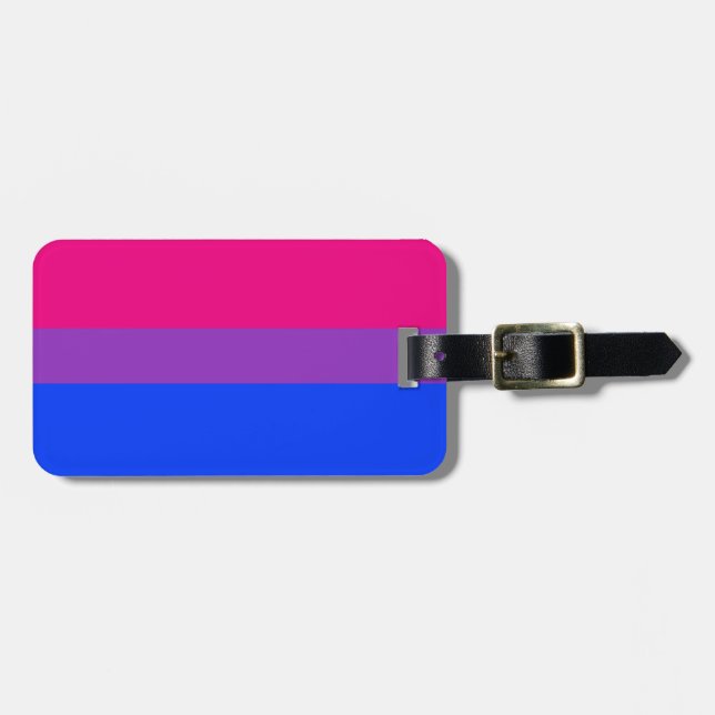 Bisexuell prideflagga bagagebricka (Horisontell Framsida)