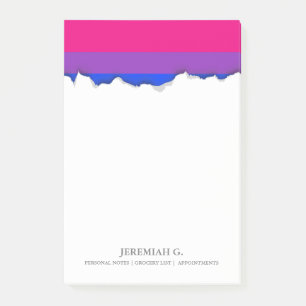 Bisexuell prideflagga post-it block