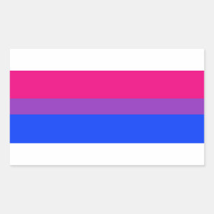Bisexuell prideflagga rektangulärt klistermärke