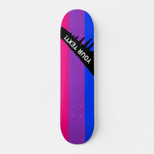 Bisexuell prideflagga skateboard bräda 20,5 cm