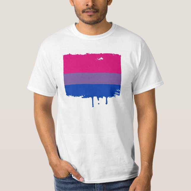 BISEXUELL PRIDEFLAGGA T SHIRT (Framsida)