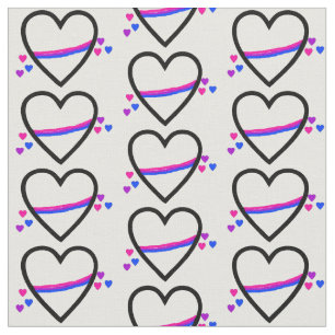 Bisexuell pridehjärta tyg