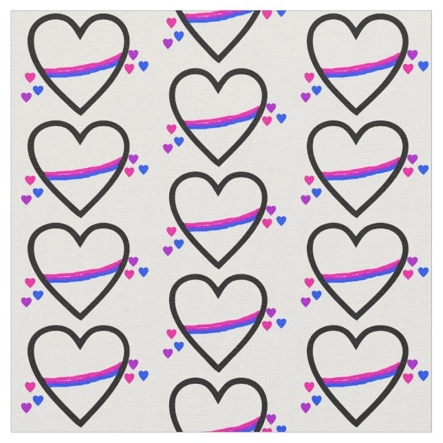 Bisexuell pridehjärta tyg (Närbild)