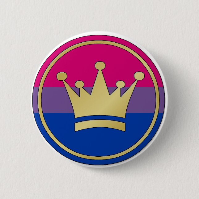 Bisexuell pridekrona knapp (Framsida)