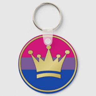 Bisexuell pridekrona nyckelring