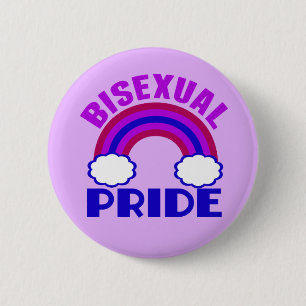 Bisexuell pridelilaregnbåge knapp
