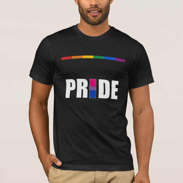 BISEXUELL PRIDEORDFLAGGA TEE SHIRT (Framsida)