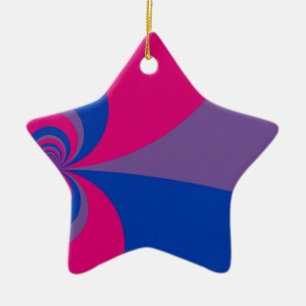 Bisexuell prideprydnad julgransprydnad keramik