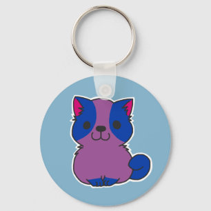 Bisexuell pridevalp Keychain Nyckelring