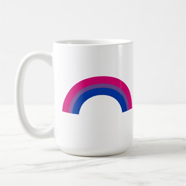 Bisexuell regnbåge kaffemugg (Vänster)