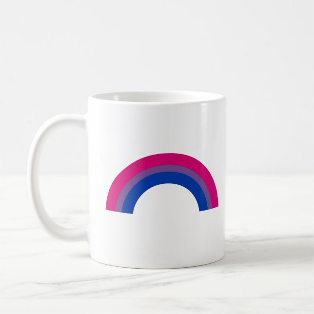 Bisexuell regnbåge kaffemugg (Vänster)