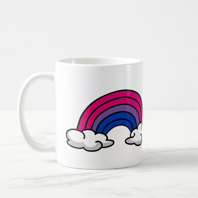 Bisexuell regnbåge kaffemugg (Vänster)