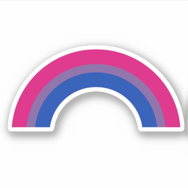 Bisexuell regnbåge klistermärken (Framsida)
