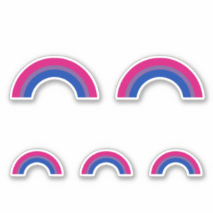 Bisexuell regnbåge klistermärken
