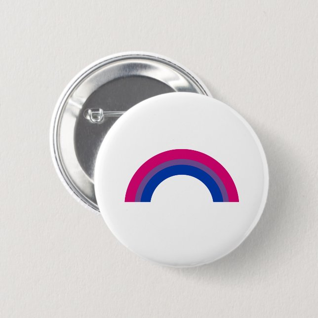 Bisexuell regnbåge knapp (Framsida & baksida)