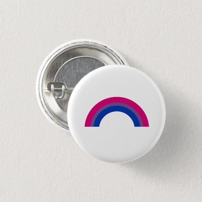 Bisexuell regnbåge knapp (Framsida & baksida)