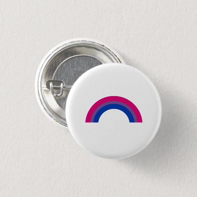 Bisexuell regnbåge knapp (Framsida & baksida)
