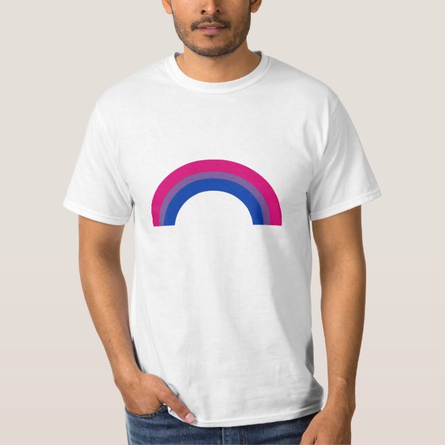 Bisexuell regnbåge t shirt (Framsida)