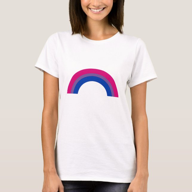 Bisexuell regnbåge t shirt (Framsida)