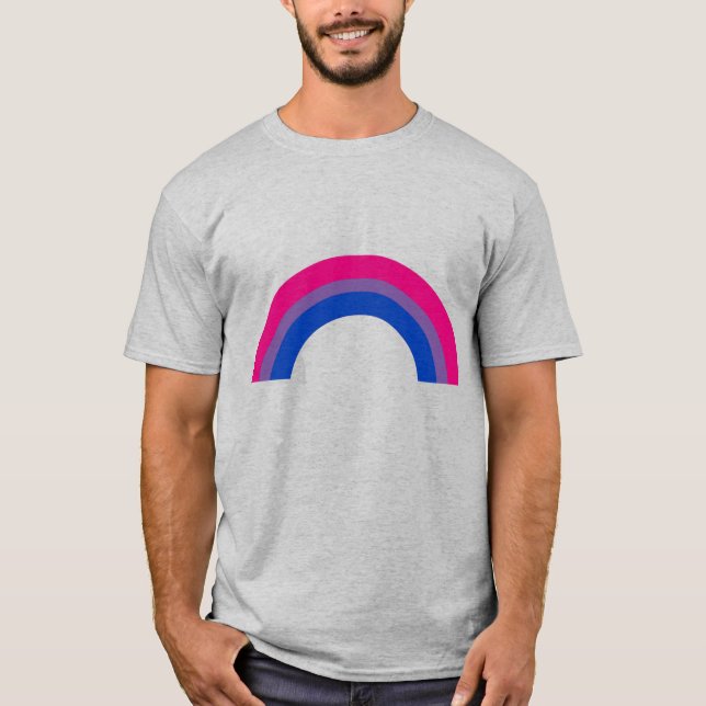 Bisexuell regnbåge t shirt (Framsida)
