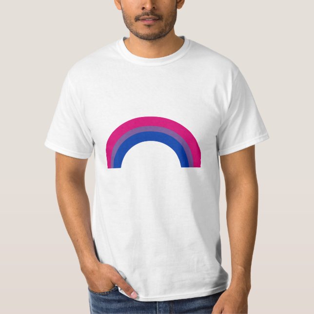 Bisexuell regnbåge t shirt (Framsida)