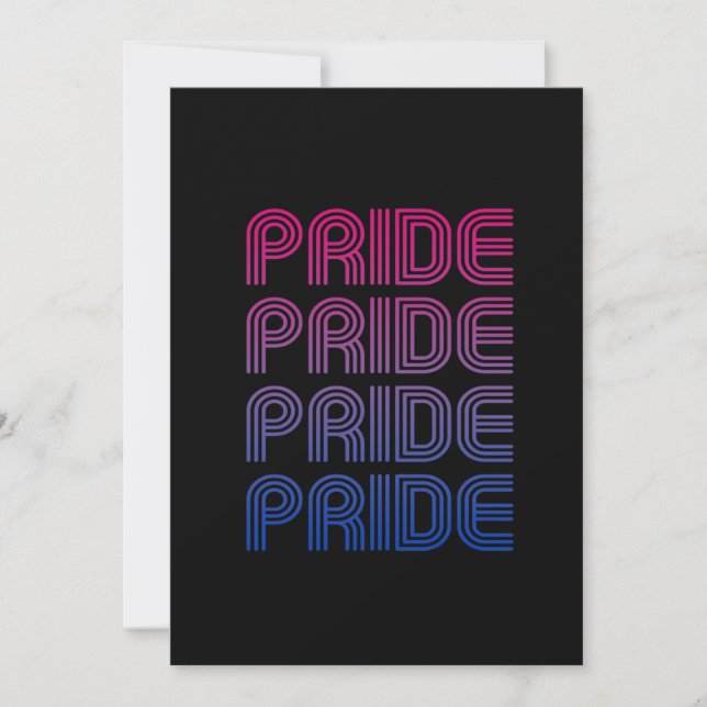 Bisexuell Retro Pride Julkort (Framsida)