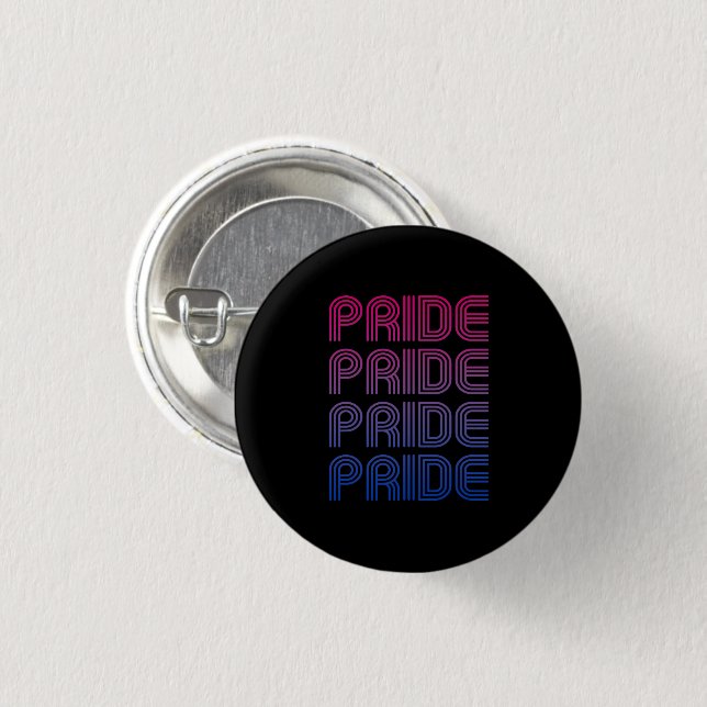 Bisexuell Retro Pride Knapp (Framsida & baksida)
