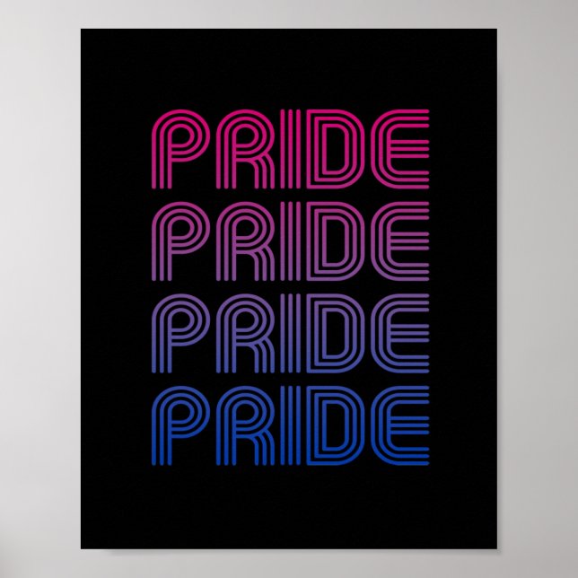 Bisexuell Retro Pride Poster (Framsidan)