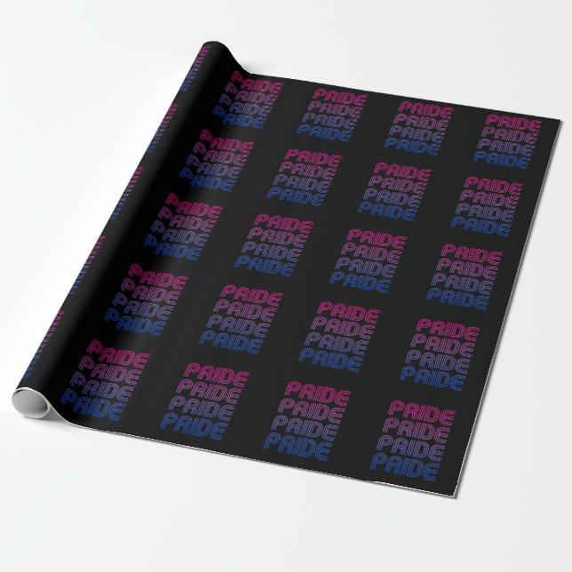 Bisexuell Retro Pride Presentpapper (Utrullad)