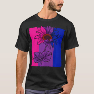 Bisexuell solros Lgbt-Q söt djur subtil Bi T Shirt
