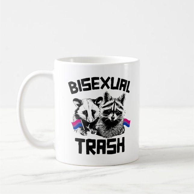 Bisexuell sopträdd och pungråtta kaffemugg (Vänster)
