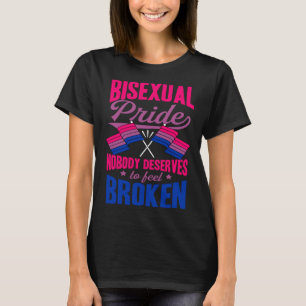 Bisexuell stolthet Ingen förtjänar att känna sig t Shirt