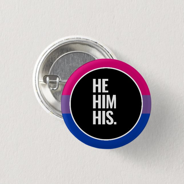 Bisexuell stolthet knapp (Framsida & baksida)
