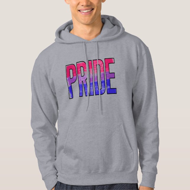 Bisexuell stolthet ord hoodie (Framsida)