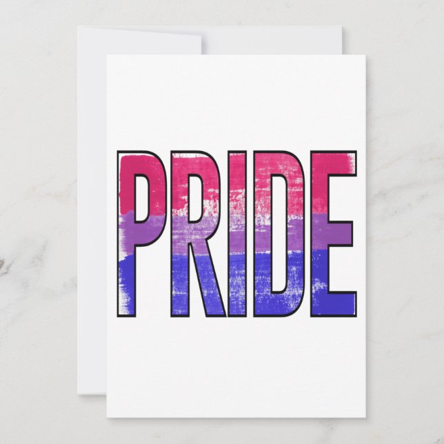 Bisexuell stolthet ord julkort (Framsida)