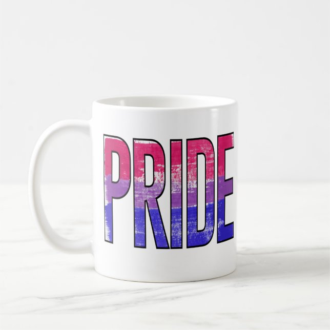 Bisexuell stolthet Ord Kaffemugg (Vänster)