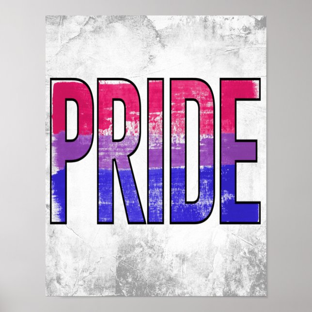 Bisexuell stolthet ord poster (Framsidan)
