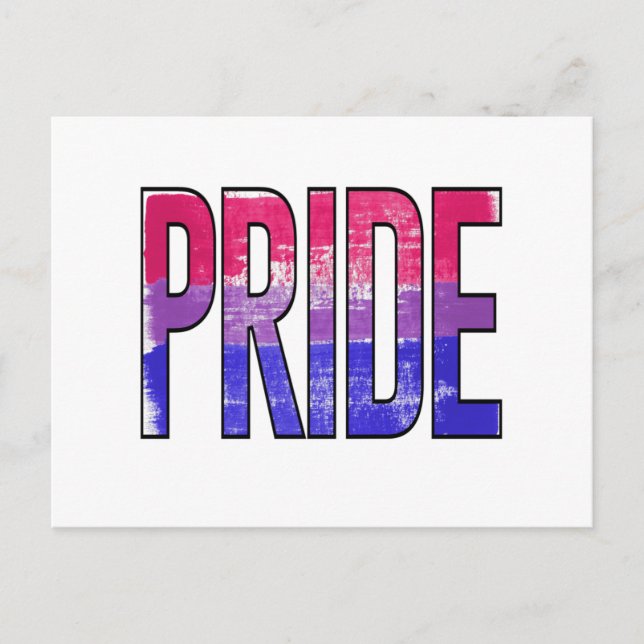 Bisexuell stolthet ord vykort (Framsida)