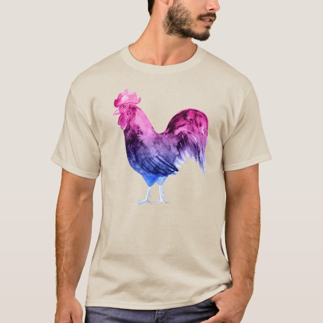 Bisexuell stolthet tupp t shirt (Framsida)