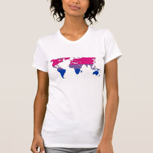 Bisexuell stolthet världskarta Tank Top T Shirt