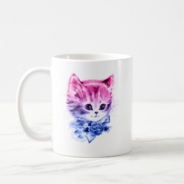 Bisexuell Stolthets-Kitty Kaffemugg (Vänster)