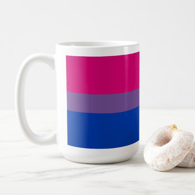 Bisexuell stolthetsbanner kaffemugg (Med munk)