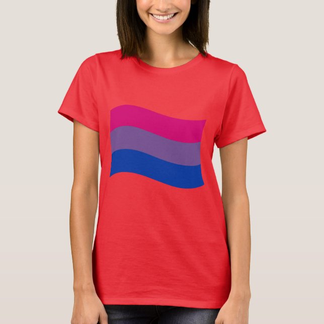 Bisexuell stolthetsbanner t shirt (Framsida)